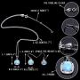EVER FAITH 925 Sterling Silver CZ Blue Opal Gemstone Cushion Cut Halo Pendant Necklace Earrings Set