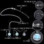 EVER FAITH 925 Sterling Silver CZ Blue Opal Gemstone Cushion Cut Halo Pendant Necklace Earrings Set