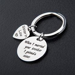 Sister In Law Keychain Gift for Sister Sister of the Groom Jewelry Wedding Gift