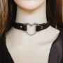 Jovivi Cool Gothic Genuine Emo O-Ring Spike Rivets Punk Necklace Adjustable