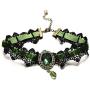 Youniker Retro Handmade Choker Necklace for Women Gothic Black Lace Necklace for Halloween Punk Costume Party Royal Court Vampire Choker