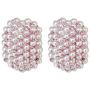 Navachi 18k Gold Plated Colorful Crystal Little Pearl Omega Back Earrings