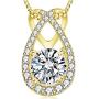 VAN RORSI&MO Heart Necklace-14k Yellow Gold Plated Teardrop Necklace-5A Cubic Zirconia Heart Pendant Necklace-Jewelry Gifts Necklaces for Women