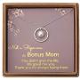 Gifts for Stepmom - Sterling Silver Twisted Eternity Ring with Pearl Bonus Mom Necklace Jewelry from Stepdaughter Birthday Christmas with Message Card & Gift Box