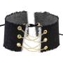 FM FM42 Multicolor 2.16'' Width Denim Gold-Tone Chain Chic Choker Collar Necklace Set, 4PCs PN1391