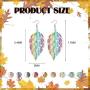 Udalyn 9 Pairs Metal Hollow Leaf Earrings Sets Teardrop Leaf Shape Hook Drop Dangle Earring Lightweight Jewelry for Women