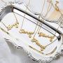FAMARINE Zodiac Gifts Necklace for Women, Letter Pendant Zodiac Gold Necklace, 12 Constellation Astrology Fashion Jewelry Birthday Gift for Her