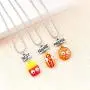 NA 3 Pcs/Set Cartoon Necklaces French Fries Hot Dog Bread Hamburger Pendant Best Friends Unicorn Necklace Christmas BFF Sets Jewelry (Ships)