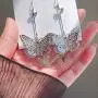 fxmimior Bohemian Silver Butterfly Long Women Earrings Long Chain Drop Dangle Earrings Jewelry for Party Prom fxmimior Bohemian Silver Butterfly Long Women Earrings Long Chain Drop Dangle Earrings Jewelry for Party Prom