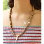 Fstrend Beads Necklace Coconut Shell Horn Pendant Brown Natural Beaded Handmade Necklace Jewelry for Women and Men (Brown) Fstrend Beads Necklace Coconut Shell Horn Pendant Brown Natural Beaded Handmade Necklace Jewelry for Women and Men (Brown)