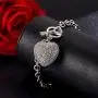 Dankadi Womens 925 Sterling Silver Bracelet Fine Jewelry Shining Heart Bracelet Solid Silver Accessories Birthday Party Gift Dankadi Womens 925 Sterling Silver Bracelet Fine Jewelry Shining Heart Bracelet Solid Silver Accessories Birthday Party Gift