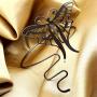 RechicGu Filigree Butterfly Swirl Upper Arm Cuff Bangle Bracelet Band Armband Armlet Jewelry Adjustable Women Belly Dance
