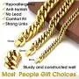 ChainsHouse Stainless Steel Franco Link Bracelet, 8mm/12mm/17mm Width, 7.5''/8.3''/9'', 18K Gold Plated Chain Wrist Bracelets for Men Women, Send Gift Box ChainsHouse Stainless Steel Franco Link Bracelet, 8mm/12mm/17mm Width, 7.5''/8.3''/9'', 18K Gold Plated Chain Wrist Bracelets for Men Women, Send Gift Box