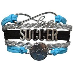 Infinity Collection Soccer Gifts- Soccer Bracelet, Soccer Jewelry, Adjustable Soccer Charm Bracelet- Perfect Soccer Gifts