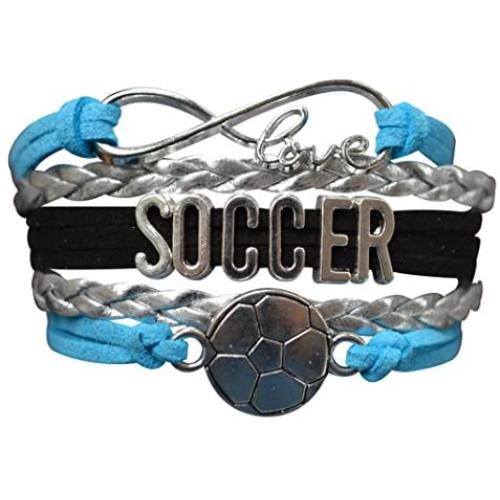 Infinity Collection Soccer Gifts- Soccer Bracelet, Soccer Jewelry, Adjustable Soccer Charm Bracelet- Perfect Soccer Gifts