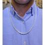 Authentic Solid Sterling Silver Rope Diamond-Cut Braided Twist Link .925 ITProLux Necklace Chains 1.5MM - 5.5MM, 16'' - 30'', Made In Italy, Men & Women, Next Level Jewelry