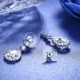 Kelofty Cubic Zirconia Dangle Earrings for Women, Girls, Bridesmaids Earrings with 14k-White-Gold-Plated, Womens Earring Dangle, Bride Earrings Kelofty Cubic Zirconia Dangle Earrings for Women, Girls, Bridesmaids Earrings with 14k-White-Gold-Plated, Womens Earring Dangle, Bride Earrings