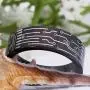 8mm Width Tungsten Carbide Ring Computer Circuit Pattern Ring Wedding Ring and Engagement Ring-Free Engraving Inside