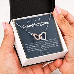 Grandmother Granddaughter Necklace Gift, Granddaughter Birthday Gift, Necklace from Grandma with Thoughtful Message Card, Granddaughter Jewelry from Grandma, Granddaughter I Love You Message Card