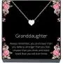 Granddaughter Jewelry Heart Necklace Gift from Grandma, Grandpa, Grandparents,''Braver, Smarter, Stronger, Loved'' Jewelry for Girls, Teens, Women Granddaughter Jewelry Heart Necklace Gift from Grandma, Grandpa, Grandparents,''Braver, Smarter, Stronger, Loved'' Jewelry for Girls, Teens, Women