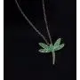 DMOMSA gem Green Exquisite Dragonfly Pendant Necklace Jewelry Gift Suitable for Birthday Party Anniversary Valentines Day DMOMSA gem Green Exquisite Dragonfly Pendant Necklace Jewelry Gift Suitable for Birthday Party Anniversary Valentines Day