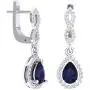 Dazzlingrock Collection 14K Each 7X5 MM Pear Gemstone & Round White Diamond Ladies Halo Teardrop Dangling Drop Earrings, White Gold Dazzlingrock Collection 14K Each 7X5 MM Pear Gemstone & Round White Diamond Ladies Halo Teardrop Dangling Drop Earrings, White Gold