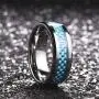 King Will GENTLEMAN 8mm Black/Blue Carbon Fiber Tungsten Carbide Wedding Band Ring Polished Finish Comfort Fit King Will GENTLEMAN 8mm Black/Blue Carbon Fiber Tungsten Carbide Wedding Band Ring Polished Finish Comfort Fit