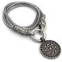 YANGFJcor Viking Rune Son of SunSloar Kolovrat Amulet Pendants Necklace,Scandinavian Round Circle Alloy Necklace Men Jewelry Gifts