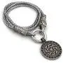 YANGFJcor Viking Rune Son of SunSloar Kolovrat Amulet Pendants Necklace,Scandinavian Round Circle Alloy Necklace Men Jewelry Gifts