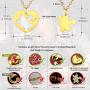 FaithHeart Yin Yang Necklace, Personalized Engraving Stainless Steel/18K Gold Plated Puzzle Pendant Jewelry for Couples with Adjustable Rolo Chain