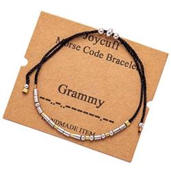 Joycuff Inspirational Morse Code Bracelets for Women Girls Best Friends BFF Birthday Gifts Jewelry for Mom Daughter Sister Trendy Handmade Adjustable Wrap Bracelets