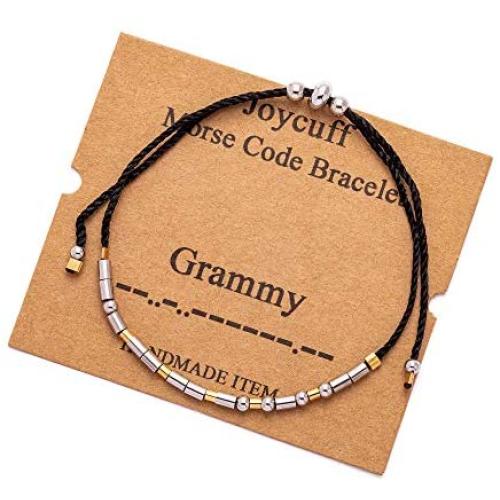 Joycuff Inspirational Morse Code Bracelets for Women Girls Best Friends BFF Birthday Gifts Jewelry for Mom Daughter Sister Trendy Handmade Adjustable Wrap Bracelets