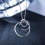 Sterling Silver 3 Circles Necklace - Generation Necklace - Grandmother Mother Daughter Necklaces - Family Necklace - Grandma Gift - Mother Daughter Necklace (Generation Necklace)