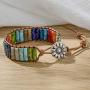 sedmart 7 Chakra Bracelets for Women with Real Stones Leather Wrap Healing Bead Bracelet Women Men Boho Friendship Jewelry…