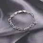 Vanbelle Sterling Silver Jewelry Hand-Made Fancy Infinity Link Chain Bracelets with Rhodium Plating for Women and Girls Vanbelle Sterling Silver Jewelry Hand-Made Fancy Infinity Link Chain Bracelets with Rhodium Plating for Women and Girls