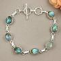 Labradorite Bracelet For Women Mom Wife 925 Silver Overlay Handmade Vintage Style Jewelry