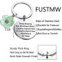 FUSTMW Ohana Keychain Blessing Gifts Hibiscus Charm Keychain Hawaiian Ohana Jewelry Gift for Family