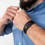 SERASAR | Premium Genuine Leather Bracelet for Men in Black | Magnetic Stainless Steel Clasp in Silver and Gold | Exclusive Jewellery Box | Great Gift Idea SERASAR | Premium Genuine Leather Bracelet for Men in Black | Magnetic Stainless Steel Clasp in Silver and Gold | Exclusive Jewellery Box | Great Gift Idea