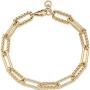 OSIANA Gold PaperClip Radial Link Chain Bracelet for Women 18K Gold Plated Oval Chunky Curb Chain Rolo Link Bracelet Delicate Wide Chain Cuban Link Bracelet Personalized Jewelry Gift for Her