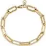 OSIANA Gold PaperClip Radial Link Chain Bracelet for Women 18K Gold Plated Oval Chunky Curb Chain Rolo Link Bracelet Delicate Wide Chain Cuban Link Bracelet Personalized Jewelry Gift for Her