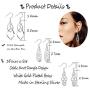 LOYALLOOK 3Pairs 925 Sterling Silver Celtic Knot Filigree Teardrop Double Twist Wave Long Tassels Drop Dangle Earrings for Women