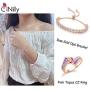 CiNily Adjustable Silver Plated Opal Tennis Bracelet for Women Girls - Fashion Jewelry Gift | Opal Bracelets in Sterling Silver,Rose Gold and Yellow Gold Plating