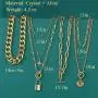 4PCS Gold Layered Chain Necklace set for Women Girls Boho Pendant with Lock Coin Chunky Link Chain Jewelry for Christmas Gift 4PCS Gold Layered Chain Necklace set for Women Girls Boho Pendant with Lock Coin Chunky Link Chain Jewelry for Christmas Gift