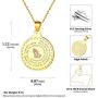 Nofade Silver Men Women Bible Verse Prayer Necklace 925 Sterling Silver Praying Hands Coin Medal Pendant Necklace Religious Christian Jewelry(with Gift Box)