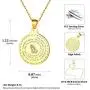 Nofade Silver Men Women Bible Verse Prayer Necklace 925 Sterling Silver Praying Hands Coin Medal Pendant Necklace Religious Christian Jewelry(with Gift Box)