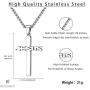 REVEMCN Jewelry Stainless Steel Simple Jesus Cross Pendant Necklace for Men Women 20-24 Inches Rolo Chain