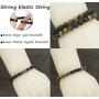 Jstyle 8mm Tiger Eye Beads Distance Friendship Bracelet for Women Men Natural Onyx Stone Beads Pendant Adjustable Healing Necklaces
