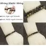 Jstyle 8mm Tiger Eye Beads Distance Friendship Bracelet for Women Men Natural Onyx Stone Beads Pendant Adjustable Healing Necklaces
