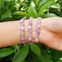 Adabele 1pc Natural 7 inch 7.5 inch Gemstone Bracelet Stretchy Chakra Gems Stones 7-10mm Free Form Beads Healing Crystals Engergy Quartz Jewelry Women Girls Birthday Gift