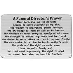 CENWA Funeral Director Gift Mortuary Gift Funeral Directors Prayer Wallet Card Embalmer Funeral Mortician Gift